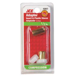 Ace 1/2 in. Compression Brass Insert and Sleeve