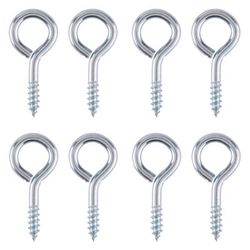 Ace 5/32 in. D X 1-7/16 in. L Zinc-Plated Steel Screw Eye 45 lb. cap. 8 pk
