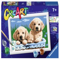 Ravensburger CreArt Cute Puppies Paint By Number Set Multicolored 13 pc