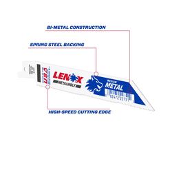 LENOX METALWOLF 6 in. Bi-Metal WAVE EDGE Reciprocating Saw Blade 18 TPI 1 blade