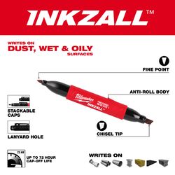 Milwaukee Black Fine and Chisel Tips Jobsite Marker 1 pk