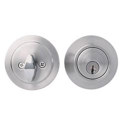 Home Plus Satin Chrome Brass Single Cylinder Deadbolt