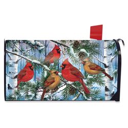 Briarwood Lane Multicolored Vinyl 19 in. H X 19 in. L X 7 in. W Woodland Wither Cardinals Mailbox Co