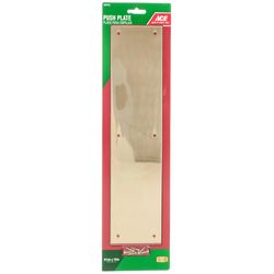 Ace 15 in. H X 3-1/2 in. L Brass Brass Plate