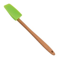 R&M International Corp International Green Silicone/Wood Mini Spatula