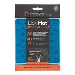 LickiMat Mini Tuff Buddy Turquoise Plastic Slow Feeder For Dogs