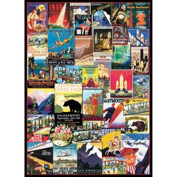 Eurographics Travel USA Vintage Posters Jigsaw Puzzles Multicolored 1000 pc