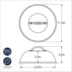 Nordic Ware Aluminum Grill Dome Lid 11.6 in. L X 10.9 in. W 1 pc