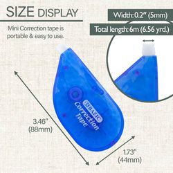 Bazic Products Assorted Correction Tape 6.56 yd 1 pk