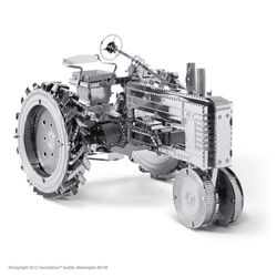 Fascinations Metal Earth Farm Tractor 3D Model Kit Silver