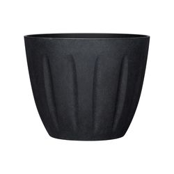 L&G Solutions 9.6 in. H X 12 in. W X 12 in. D X 12 in. D Polyresin Spritzer Planter Black
