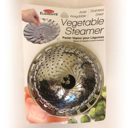 Culinary Elements Silver Stainless Steel Vegetable Steamer
