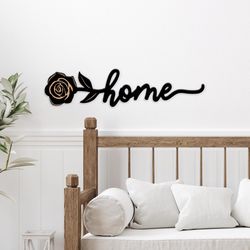 P Graham Dunn 7 in. H X 30 in. L Black MDF Home Wall Word