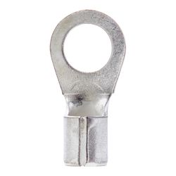Jandorf 6 Ga. Uninsulated Wire Ring Terminal Silver 2 pk