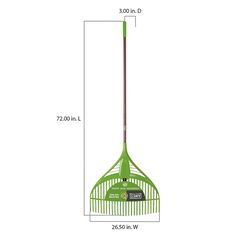 Ames Collector 72 in. 26 Tine Poly Leaf Rake Steel Handle