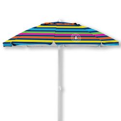 Caribbean Joe 84 in. Tiltable Multicolor Beach Umbrella