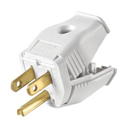 Leviton Commercial and Residential Thermoplastic Straight Blade Plug 5-15P 18-12 AWG 2 Pole 3 Wire