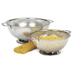 RSVP International Endurance Silver Stainless Steel Precision Pierced Colander 3 qt