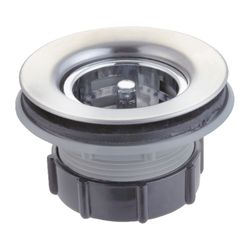 Ace 2-1/2 in. D Chrome Stainless Steel Bar Sink Strainer Basket Silver