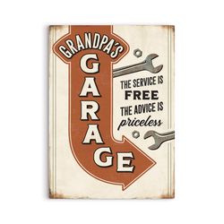 P Graham Dunn 16 in. H X 12 in. L Multicolored Metal Grandpa's Garage Sign