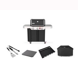Weber Genesis E-330 LP Grill Bundle: Grill, Cover, Griddle, Stone, Tools