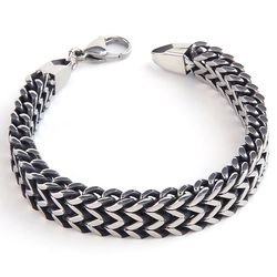 Mad Man Mens Vince Silver Bracelet Stainless Steel
