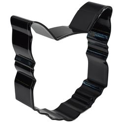 R&M International Corp 4 in. W X 4 in. L Cat Face Cookie Cutter Black 1 pc