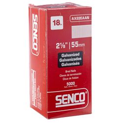 Senco 18 Ga. X 2-1/8 in. L Galvanized Steel Brad Nails 5000 pk