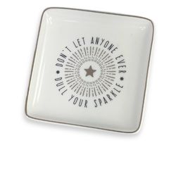 Trinket Dishes Dull Your Sparkle Tray Ceramic 1 pk