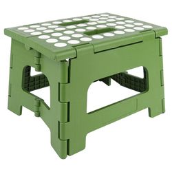 Kikkerland 12 in. H X 10 in. W X 8 in. D 300 lb. cap. 1 step Plastic Folding Step Stool