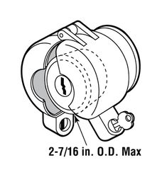 Prime-Line Metal Indoor and Outdoor Door Knob Lock-Out
