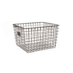 Spectrum 11.3 in. L X 13.8 in. W X 8 in. H Industrial Gray Storage Basket