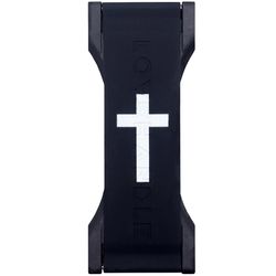 LoveHandle Black/White Cross Cell Phone Grip For All Mobile Devices