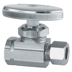 PlumbCraft 1/2 in. FIP in. X 1/2 in. Compression Chrome Plated Straight Valve