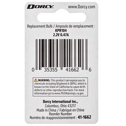 Dorcy 2C/2AA Clear Krypton Flashlight Bulb 2.2 V Bayonet Base
