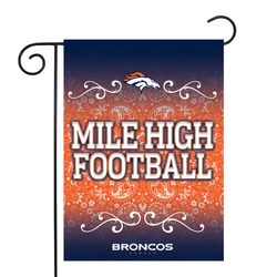 Rico NFL Denver Broncos Garden Flag 18 in. H X 13 in. L