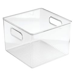 iDesign Linus 6 in. H X 8 in. W Storage Bin with Handles