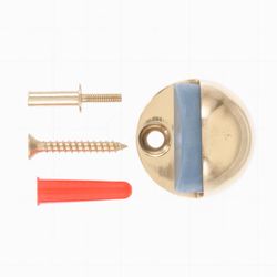 Ace 1 in. W Solid Brass w/Rubber Stop Gold Door Stop Mounts to floor 1/4 in.