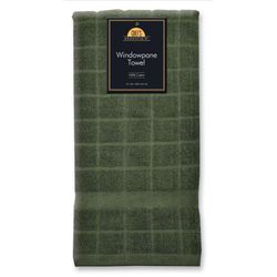 Kane Home Sage Cotton Solid Windowpane Kitchen Towel 1 pk