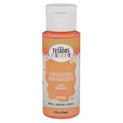 Rust-Oleum Testors Craft Fluorescent Orange Water-Based Paint Interior 10 g/L 2 oz