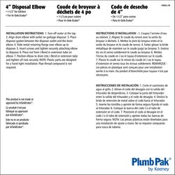 Plumb Pak Garbage Disposal Elbow Plastic 1-1/2 in.