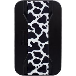 LoveHandle Black/White Cowhide Cell Phone Grip For All Mobile Devices 0.31 ft. L