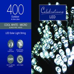 Celebrations LED Micro Cool White 400 ct String Christmas Lights 134 ft.