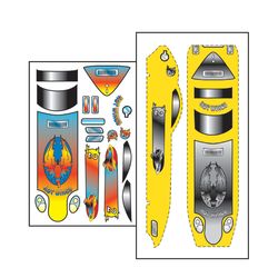 PineCar Stick On Decals Multicolored