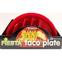 Arrow Red Polyethylene Fiesta Taco Plate Divided Plate 1 pk