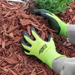 Midwest Quality Gloves Youth Nitrile CoatedPalm Green/Black Gardening Gloves