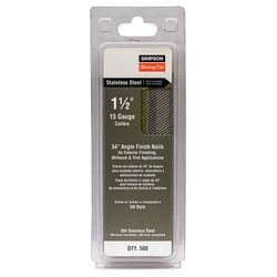 Simpson Strong-Tie 1-1/2 in. L X 15 Ga. Angled Strip Coated Nails 500 pk