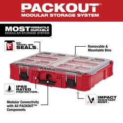 Milwaukee Packout Organizer, Compact Organizer, and 2-Drawer Tool Box Bundle