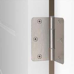 National Hardware 3.5 in. L Satin Nickel Door Hinge 3 pk