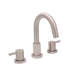 Huntington Brass Euro Satin Nickel Modern Widespread Bathroom Sink Faucet 8 in.